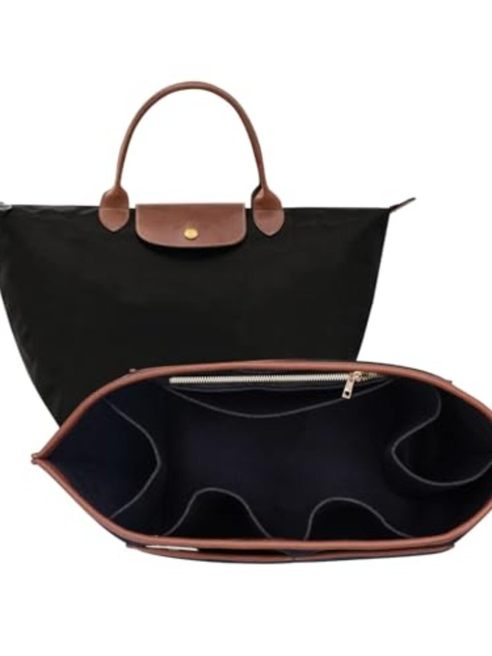 INSERT Premium Felt Organizer Insert Compatible with Longchamp Le Pliage Energy
